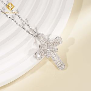 Collar con Dijes de Moissanita para Mujer, Joyería de Plata de Ley 925 con Certificado GRA, Novedades - Product Image 3