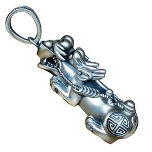 थोक सस्ते पुरुषों फेंग शुई ताबीज धन भाग्यशाली Pixiu लटकन चीन पारंपरिक संस्कृति यूनिसेक्स बौद्ध बादल Pixiu हार - Product Image 5