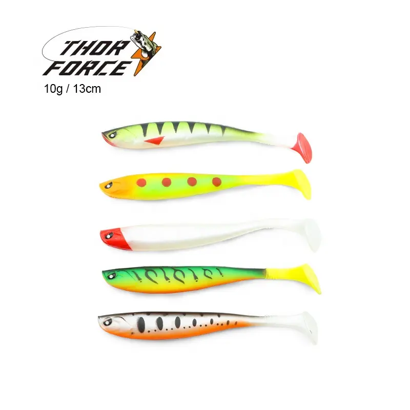 THORFORCE Manufacturer Silicone Bait Ten Color Outdoor 100mm 125mm Factory Direct Sale Soft Food Grade Silicone Lure