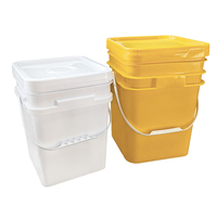 Seaux en plastique de 1/2/3/4/5 gallons avec couvercles, qualité alimentaire, personnalisables, pour la vente en gros