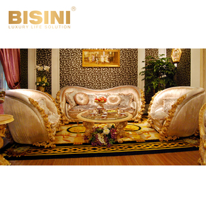 Mobili da soggiorno in stile francese royal set componibile in velluto divano classico, design unico mobili antichi per soggiorno - Product Image 3
