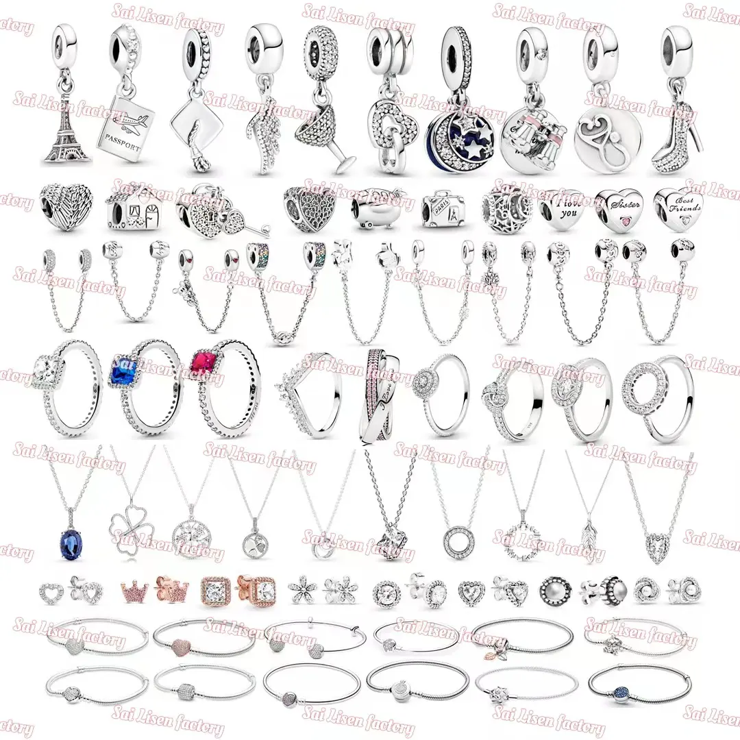 Commercio all'ingrosso scintillante zircone charms anello collana orecchino gioielli fashion designer gioielli