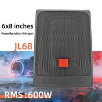 Subwoofer ultra-plat 6x8 pouces en alliage d'aluminium, 4 ohms, 12V, pour voiture, avec basses profondes modifiées, ajustement universel