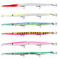 Leurre Articulé Bionique 31G 26CM à Trois Sections, Design Réaliste 3D avec Yeux de Poisson, Plusieurs Couleurs, Hameçons Longue Portée pour la Pêche
