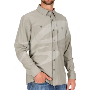 Camiseta Deportiva Informal para Hombre, Cuello Camisero, Manga Larga, Jersey Sólido de 180 Gramos, Corte Regular, Antiarrugas, Secado Rápido - Product Image 6