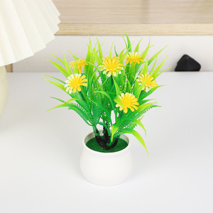 Planta Artificial de Margarita en Maceta de Yiwu Datuo Florist, 12x16cm, Mini Planta Verde, Decoración para el Hogar, Adorno para Bodas - Product Image 3