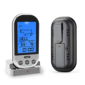 RF Wireless Remote Digital Cooking Kitchen Meat Thermometer with Food Temperature Probe for Milk Coffee Smoker BBQ Grilling
