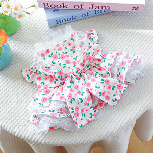 ONESTEP Hersteller Großhandel Custom Little Rose Sommer Blumen Polyester Haustier Kleidung für Hunde zum Valentinstag Dress up - Product Image 4