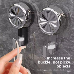 Crochet collant multifonctionnel sans perçage pour salle de bain cuisine nouveauté tenture murale crochet de Rotation en plastique <span class=keywords><strong>ventouse</strong></span> pour épices - Product Image 4