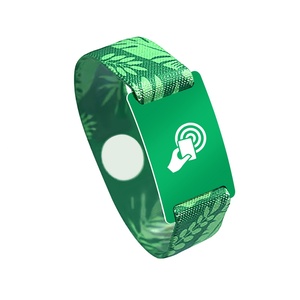 Bracelet RFID personnalisé pour club, échantillon gratuit, étiquette tissée, transfert thermique, bracelet de festival Palestine, tissu NFC - Product Image 2