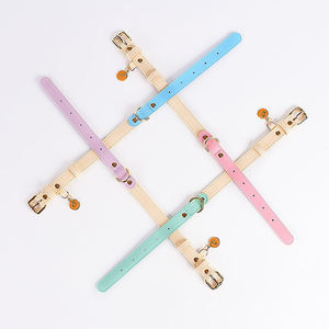 SinSky-<span class=keywords><strong>Collar</strong></span> de cuero para perro cachorro, <span class=keywords><strong>collar</strong></span> de entrenamiento para caminar, color personalizado, de lujo - Product Image 3