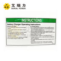 Autocollant d'instructions d'utilisation du chargeur de batterie pour nacelle élévatrice Genie 72970GT pour composants de nacelles élévatrices