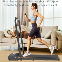 Tapis de course électrique pliable et portable avec écran LED, en acier, programme d'exercice, vitesse réglable de 1 à 8 km/h, manuel