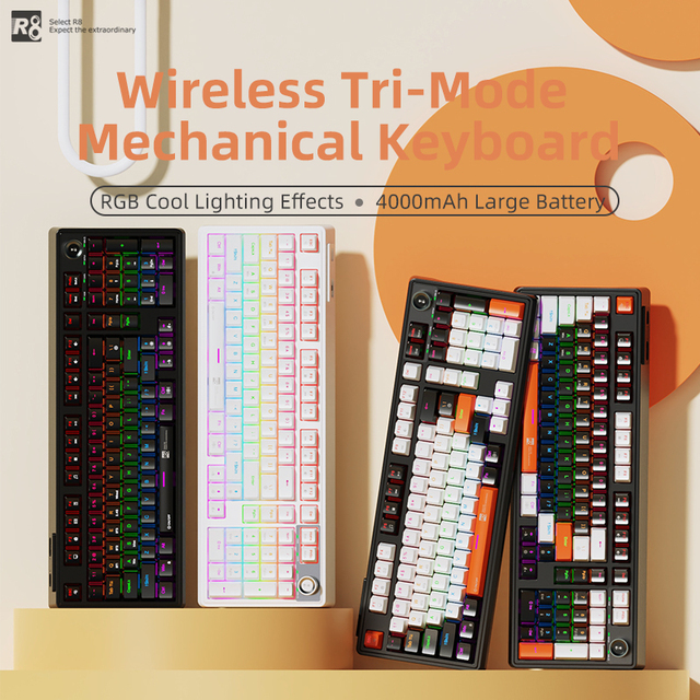 OEM Custom 102 Keys Gaming Anti-ghosting Ergonomic Gamer Office Computer Rechargeable Mechanical Keyboard