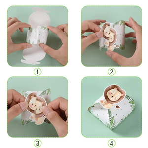Caja de Dulces de Papel con Diseño de Animales de la Selva, 12 Unidades, para Bodas, Fiestas de Safari, Cumpleaños, Baby Shower, Caja de Regalo para Chocolates y Galletas - Product Image 5
