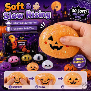 PRT 2026 Caja Sorpresa de Halloween con Squishy de Calabaza Fantasma, Juguete Antiestrés de Subida Lenta, Regalo Unisex para Adolescentes - Product Image 3