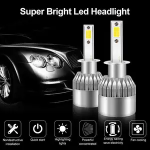 Drops hipping C6 H4 H7 LED Autos chein werfer Beleuchtungs system H1 H13 9012 9005 9006 H11 Nebels chein werfer C6 LED Scheinwerfer lampe