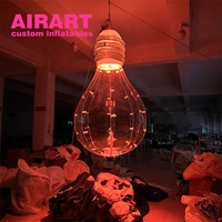 Ballon géant d'ampoule gonflable à LED pour la décoration de club.