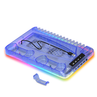 Station de charge pour ventilateur de refroidissement RGB avec support de stockage pour casque de communication filaire Accessoires de jeu pour console PS5