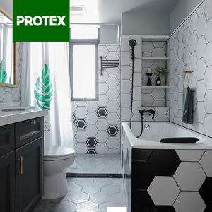 Planches de sol en <span class=keywords><strong>vinyle</strong></span> PVC à coller Protex, motif <span class=keywords><strong>hexagonal</strong></span> en pierre - Product Image 5