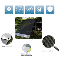 Accessoires de camping pour véhicule Overland Extension d'auvent latéral de voiture Paroi latérale Pare-soleil Écran de confidentialité pour auvent de camping