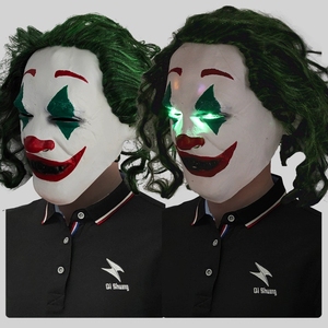 Masque de Joker <span class=keywords><strong>Joaquin</strong></span> Phoenix, accessoires de costume de cosplay de clown, Halloween, Noël, poisson d'avril, effrayant, drôle, en PU, masque intégral - Product Image 3