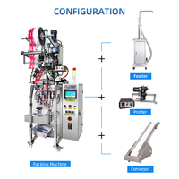 Machine de remplissage de liquides à pompe à piston pour emballage de crème à scellage 3 côtés, huile de piment, gel douche, sauce tomate