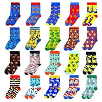 Chaussettes d'équipage en coton coloré à la mode pour femmes Chaussettes tricotées avec logo personnalisé en gros