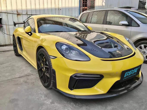 Capot de moteur de capot avant en Fiber de carbone sec de style <span class=keywords><strong>GT4</strong></span> de haute qualité pour Porsche 718 <span class=keywords><strong>cayman</strong></span> /Boxster capot de moteur de remplacement - Product Image 5