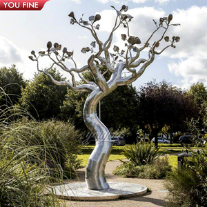 Outdoor <strong>Yard</strong> Decor Abstract Sculpture Stainless Steel <strong>Tree</strong> - Product Image 5