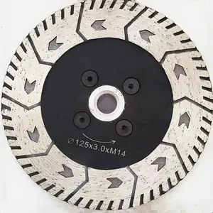 5 inch diamond cutting blade disc with flange M14 or 5/8''-11 for granite marble stone braze