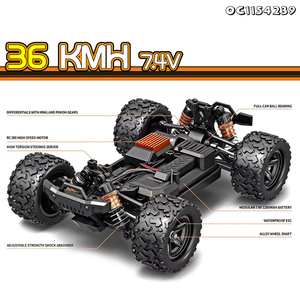 سيارة بتحكم عن بعد كبيرة رائعة 36 كم/ساعة طراز سيارة بالتحكم عن بعد 4x4 عالية السرعة للطرق الوعرة للبالغين بسرعة عالية مع جهاز تحكم عن بعد رباعي الحركة للبيع الأكثر مبيعًا - Product Image 5