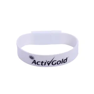 Hot Selling Silicone Bracelet Wrist Band 4Gb 8Gb 16Gb 32Gb 64Gb 128Gb Usb Flash Drive Pen Drive