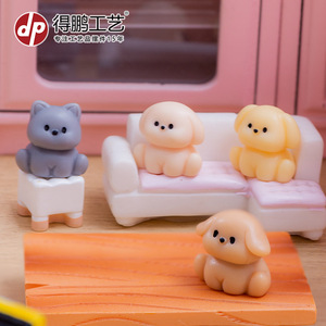 Dp <b>Mini</b> Animal Resin Crafts Cute Dog Cat Figurines <b>Desk</b> Decor Home Decoration Artistic Ornament - Product Image 3