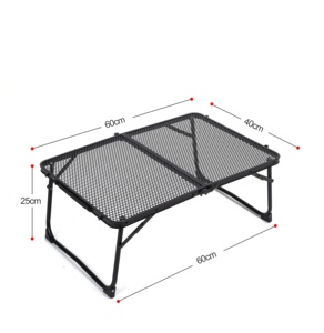 Mesa de camping portátil ligera para cocinar en picnic Mesa plegable para interiores al aire libre Altura ajustable - Product Image 4