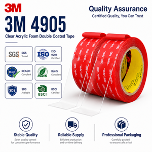 เทปกาวสองหน้า VHB4905 หนา 20mil 0.5 มม. อะคริลิคโฟม กันน้ำ ไม่ทิ้งคราบ สำหรับติดโลหะ กระจก และป้ายโฆษณา ขายส่ง - Product Image 4
