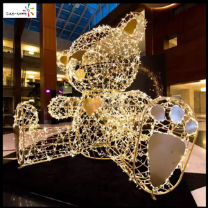 Luces Decorativas Navideñas LED con Forma de Oso, para Exteriores, Clasificación IP44, 2700K, Blanco Cálido, Fácil Instalación - Product Image 3