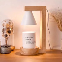 Lampe chauffe-cire électrique de luxe pour la décoration intérieure, sans flamme, avec minuterie et variateur d'intensité, base en métal