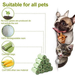 Bolsas para excrementos de perro a prueba de fugas, productos de limpieza y aseo de mascotas, bolsa Opp para animales pequeños, por rollo, 15 Uds. - Product Image 2