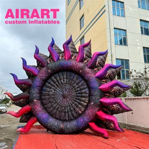 6m-8m 대형 무대 장식 풍선 태양 벽, 음악 축제 장식 풍선 벽 배경 풍선 판매 - Product Image 1