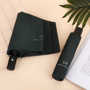 Parapluie pliant automatique pas cher en gros, logo personnalisé, anti-UV, étanche, 8 baleines, compact, promotionnel, pour commande en gros - Product Image 2