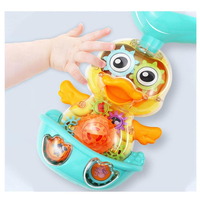 JOYSUNTOYS JS225562 Plastique Canard Électrique Bébé Baignoire Jouet Eau Spinning Ventouse Engrenage EN71 Certifié STEM Apprentissage pour