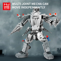 617 Piezas de Bloques de Construcción de Robots de Combate de la Serie Militar, Transformables, para Niños, con Muñeco