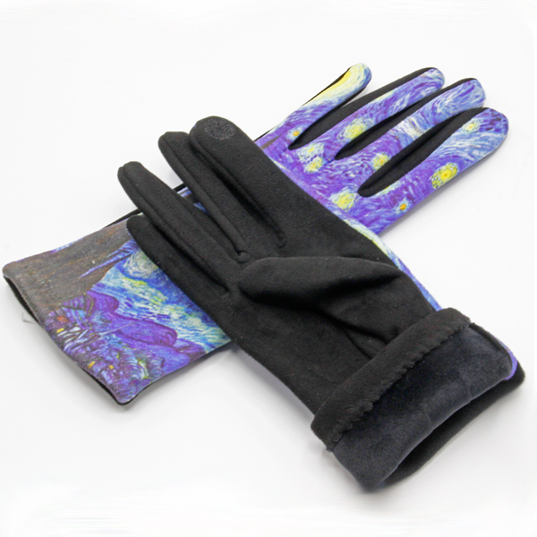 Зимние мягкие теплые женские замшевые перчатки на весь палец с манжетами и манжетами, уличные Защитные женские перчатки