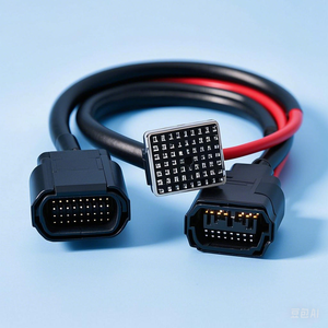 Automotive ECU Wiring Harness Adapter 21690 PVC Insulated Copper <b>Cable</b> 300mm IP65 12V Connector - Product Image 1