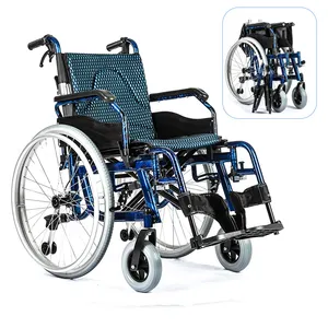 Bariatric 접이식 휠체어 이동성 경량 중고 휠체어 기증