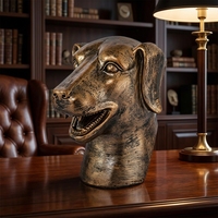 Buste de chien/Labrador en bronze artisanal - Personnalisable en matière de race, d'expression et de patine, sculpture en bronze
