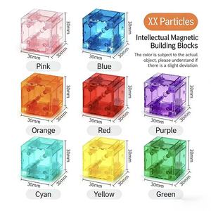 Juego de Bloques de Construcción Geométricos Divertidos, Cubos Magnéticos de Plástico Interactivos para Padres e Hijos, Juguete Educativo para Niños - Product Image 6