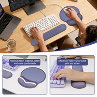 Lot de 2 repose-poignets ergonomiques certifiés CE RoHS en mousse à mémoire de forme souple, support de clavier et tapis de souris pour le bureau et le gaming (OEM)