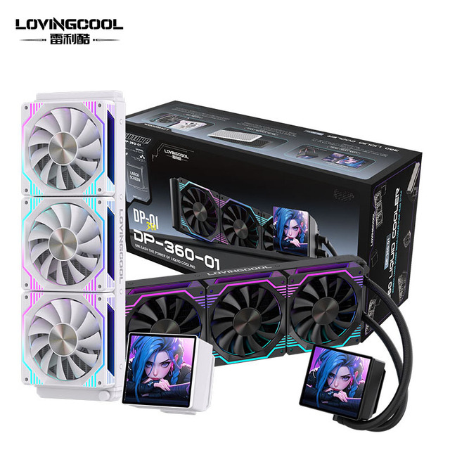 LOVINGCOOL Advanced 240/360mm CPU Liquid Cooler Radiator 4-inch Temp Display Screen DIY Play Video Comput Water Cooling Heatsink